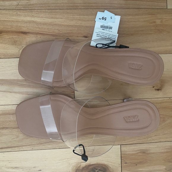 Zara Chic High Heels - CLEAR - BRAND NEW - Picture 1 of 5